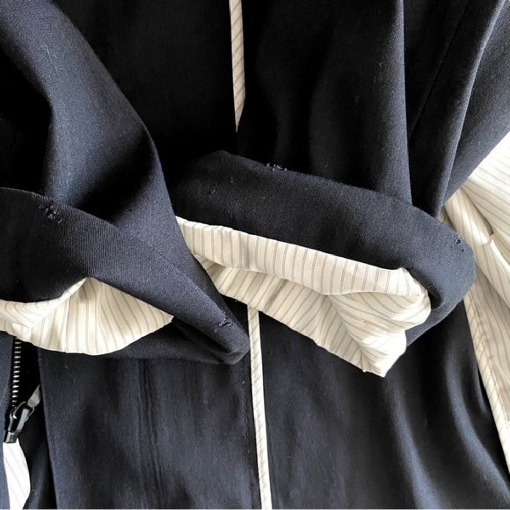 MM LAFLEUR Virgin Wool Mercer Parka belted double breasted blazer jacket size XS - Picture 9 of 13